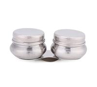 Fictory Stainless Steel Large Double Palette Cup with Lids for Oil Paint Megilp Turpentine Solvent - Rust-Resistant, Clip-On Design for Indoor Outdoor Studio Use