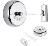Fictory Stainless Steel & Nylon Retractable Washing Line, 2.8M Indoor/Outdoor Clothes Line, Silver