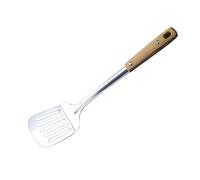 Fictory Stainless Steel Turner with Wood Grain Handle, Heat Resistant Cooking Spatula, Non-Stick Fry Shovel, Durable Kitchen Utensil for Easy Flipping and Stirring