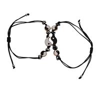 Fictory Tai Chi Yin Yang Bracelets, Adjustable Nylon Woven Couple Wristbands, Unique Gift for Balance and Harmony