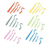 Fictory Tick Remover Tool Kit, 5-Piece Flea & Tick Hook Set for Dogs, Cats & Pets, 6 Pack, Multi-Colour