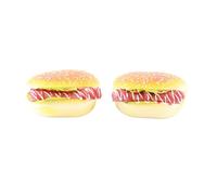 Fictory Toy Refrigerator Magnetic Stickers, Bacon and Ham Burger Magnets, PU Material Food Shape Magnets for Fridge, Whiteboard, Home Kitchen Decor, Photo Display, and Memo Notes