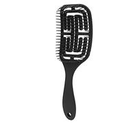 Fictory Unisex Detangling Hair Brush for Curly Hair, Scalp Massage, No Pain, Durable & Compact, Black