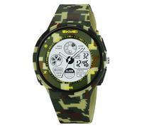 Fictory Unisex Digital Watch with EL Light, 50M Water Resistant, Dual Time Zones, Stopwatch, Alarm, Luminous Display, Ideal for Active Lifestyles, 12/24 Hour Formats