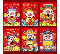 Fictory Vietnamese Red Envelopes, Lunar New Year Lucky Money Packets with Year of the Dragon 2024 Design, Traditional Tet Celebration Gifts for Family and Friends