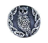 Fictory Vintage Owl Christmas Ornament, Rustic Metal Tree Decoration with Hanging Twine, Black Festive Hanging Decor for Holiday Parties and Home Decor