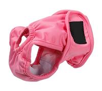 Fictory Washable Dog Nappies Adjustable & Reusable for Female Dogs in Season, Pink, L