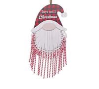 Fictory Wooden Christmas Countdown Calendar, Candy Cane Advent Calendar Wall Hanging, Rustic Holiday Home Decor for Family Traditions