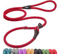 Fida Durable Dog Slip Rope Leash, No Pull Heavy Duty Training Leash for Strongest Pulling Large Medium Dogs, 6 FT Dog Slip Lead, Red