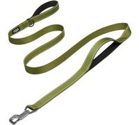Fida Heavy Duty Dog Leads for Medium/Large Dogs, 1.8M / 6FT Traffic Handle & Advanced Hook for More Control, Reflective Dog Lead for Daily Walking & Training (Green)
