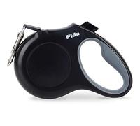 Fida Retractable Dog Lead, 5m Extendable Dog Lead for Medium Dog Up to 20KG with Anti-Chew Wire | 360° Tangle Free | Strong Nylon Tape | Reflective Stitching