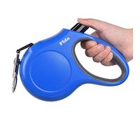 Fida Retractable Dog Lead, 5m Heavy Duty Pet Walking Leash for Medium/Large Dog up to 50kg, Tangle Free. One-Hand Brake (Large,Blue)