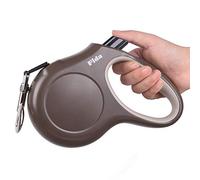 Fida Retractable Dog Leash, 5m Heavy Duty Pet Walking Leash for Medium/Large Dog up to 50kg, Tangle Free. One-Hand Brake (Large,Coffee)