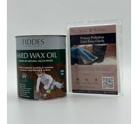 Fiddes Hard Wax Oil - Dark Oak + Free Priory Polishes© Lint Free Cloth (1 Litre)