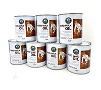 Fiddes Hard Wax Oil Tints - Clear Satin, for Floors, Doors & Furniture (Dark Oak) 1L