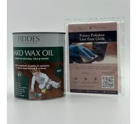 Fiddes Hard Wax Oil - White + Free Priory Polishes © Lint Free Cloth (1 Litre)