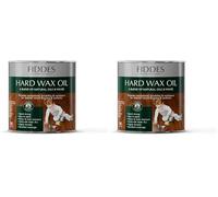 Fiddes Satin Finish Hard Wax Oil 250 ml, Smoked Oak (Pack of 2)