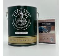 Fiddes Supreme Antique Brown Wax 5 Litre + Free Priory Polishes Lint Free Cloth