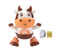 Fiddle 4x4 2025 New Cute Baby Music Toy Music Dance Cow Toy With And LED Light Preschool Education For Children. The Battery Of This Product Is Rechargeable And Can Be (White, 15X22cm)