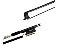 Fiddle Bow 1pcs Gold Silk Braided Grid Carbon Fiber 4/4 Violin Bow, White Horesehair Black Horsetail (Color : Style 4)