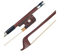 Fiddle Bow Full Size 4/4 Upright Double Bass Bow Brazilwood Arch Handmade Bass Bow White Horsetail