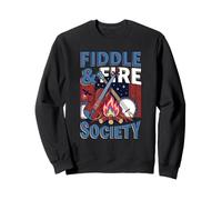 Fiddle & Fire Society Campfire Folk Bluegrass Music Lover Sweatshirt