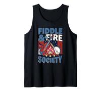 Fiddle & Fire Society Campfire Folk Bluegrass Music Lover Tank Top