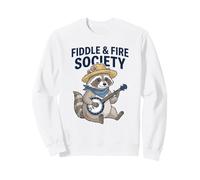 Fiddle & Fire Society Raccoon Bluegrass Cou Folk Music Lover Sweatshirt
