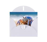 fiddler crab White Patterns greeting card 6x4 inches with envelope, covering birthdays, weddings and other occasions