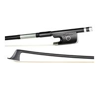 Fiddlerman Black Carbon Fiber Cello Bow Powder Coated Copper Mounted Ebony Frog Hand Made With Unbleached Siberian Horse Hair 4/4