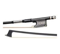 Fiddlerman Black Carbon Fiber Viola Bow Powder Coated Copper Mounted Ebony Frog Hand Made With Unbleached Siberian Horse Hair