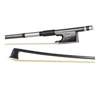 Fiddlerman Black Carbon Fiber Weave Violin Bow Copper Mounted Ebony Frog Made With Unbleached Siberian Horse Hair 4/4