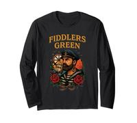 Fiddlers Green Sailor Style Nautical Art Pirate Old Salt Long Sleeve T-Shirt