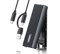 FIDECO M.2 NVMe Enclosure, USB 3.2 Gen 2, 10Gbps NVMe SSD Enclosure, PCIe Adapter for M & M+B Key, Support UASP and Trim, Full Aluminum Alloy Body, Sandwich Style Design, Tool-Free Installation