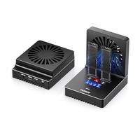 FIDECO M.2 NVMe SATA SSD Cloner Dock, USB 3.2 Gen 2, 20Gbps NVMe Cloner Duplicator with Foldable Cooling Fan, Support Offline Clone, UASP and TRIM, Aluminum Design