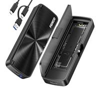 FIDECO M.2 NVMe SSD Enclosure, M.2 NVMe to USB Adapter, USB 3.2 Gen 2 (10Gbps) SSD Reader with Tool-Free Installation, Support UASP and Trim, Sandwich Style Design