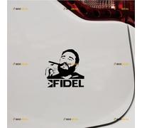 Fidel Castro Cuba Leader Sticker Decal Vinyl Cigar - 2 Pack Black 15.2cm - for Car Boat Laptop Cup No Background Die-Cut