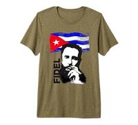 Fidel Castro Cuba Revolution Demo Flag Premium T-Shirt