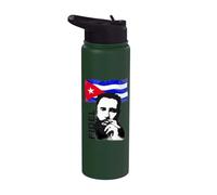 Fidel Castro Cuba Revolution Demo Flag Stainless Steel Insulated Water Bottle