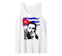 Fidel Castro Cuba Revolution Demo Flag Tank Top