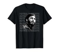 Fidel Castro Cuba Revolution Latin America T-Shirt, Men, Black, Large