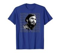 Fidel Castro Cuba Revolution Latin America T-Shirt, Men, Royal Blue, Small