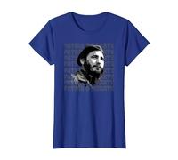 Fidel Castro Cuba Revolution Latin America T-Shirt, Women, Royal Blue, 3X-Large