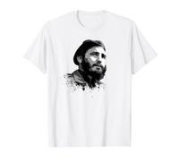 Fidel Castro Cuba Revolution Latin America Value Graphic T-Shirt, Men, White, M