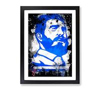 Fidel Castro No.2 Modern Cb Framed Wall Art Print, Ready to Hang Picture for Living Room Bedroom Home Office Décor, Black A3 (34 x 46 cm)