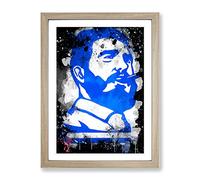 Fidel Castro No.2 Modern Cb Framed Wall Art Print, Ready to Hang Picture for Living Room Bedroom Home Office Décor, Oak A2 (64 x 46 cm)