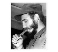 Fidel Castro Poster 30 x 40 cm Black and white Wall art Wall decor