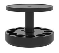 Fidelis Essential Oil Holder Diffuser Stand Carousel, 2 Tier Stand Holds Up to 12 Essential Oil Bottles and Diffuser (Black)