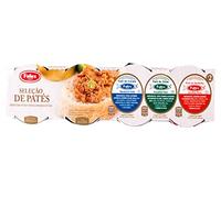 Fides Portugaise Mixed Pate Selections, Sardine (2 Tins) & Tuna (1 Tin) & Mackerel (1 Tin) 4x22g Imported By Vestemfashion