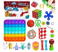 Fidget Advent Calendar 2025, Christmas Countdown Calendar, 2025 Poppet Fidget Toy Pack, Stress Relief Sensory Toys Set for Kids and Adults (Style A)